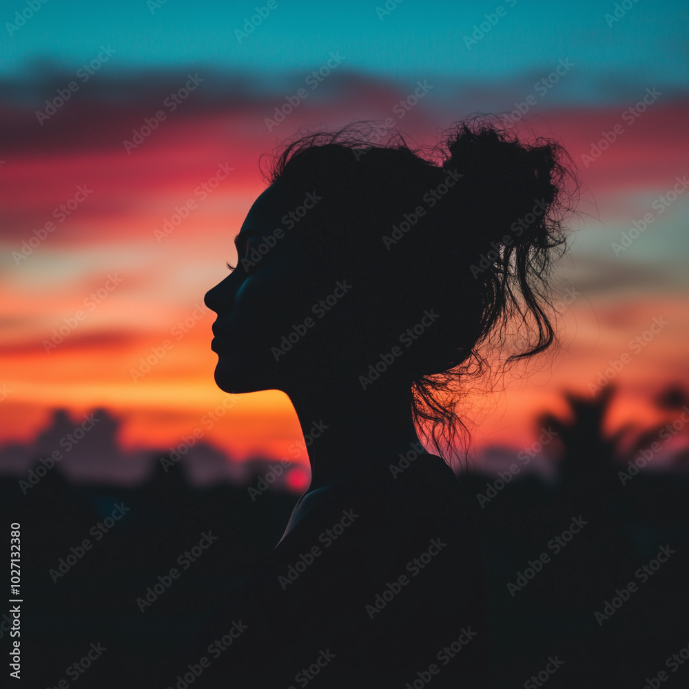 people with sunset background people with sunset background