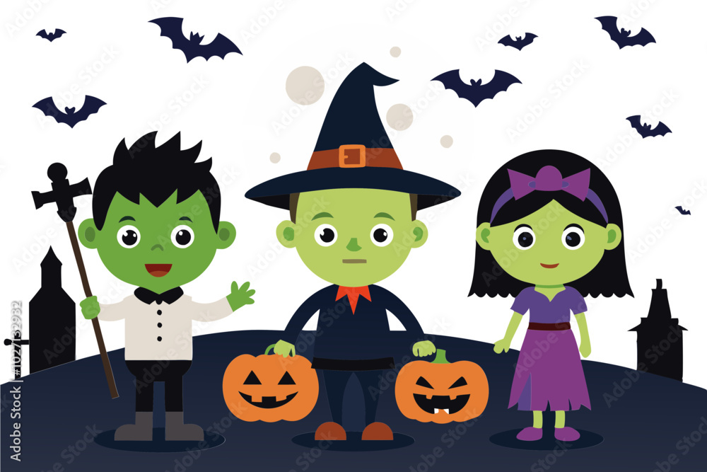 Kid dressed as zombie For HALLOWEEN Kid dressed as zombie For HALLOWEEN