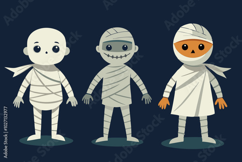 Kid dressed as mummy For HALLOWEEN