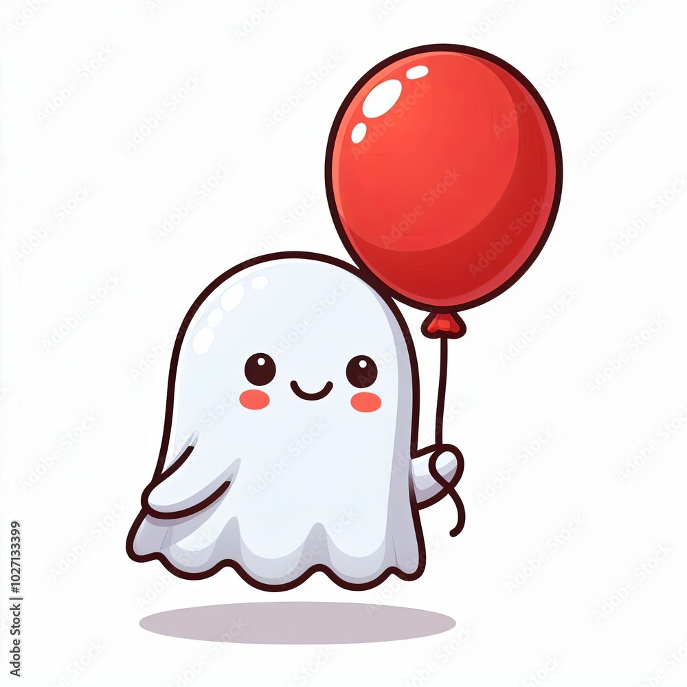 Obraz premium Happy Ghost and Balloon Art