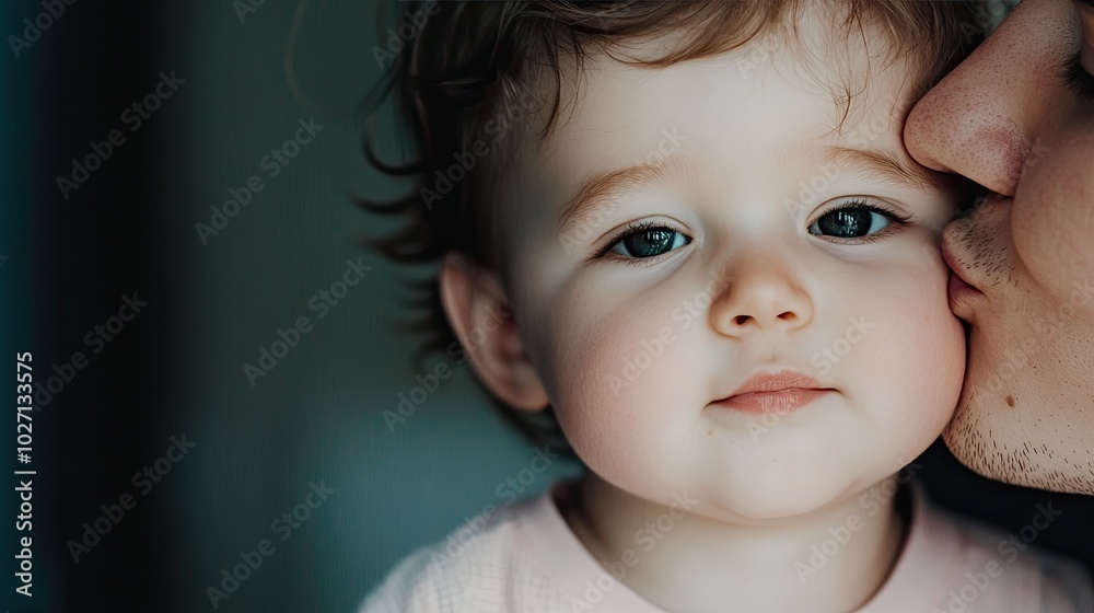 A tender moment between a parent and child, highlighting the bond of love and affection. A tender moment between a parent and child, highlighting the bond of love and affection.