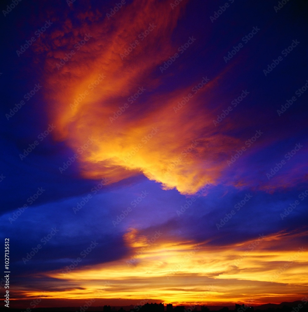 Fototapeta premium Clouds and sky background. Natural atmosphere