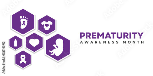November is Prematurity Awareness Month. Baby, baby clothes, heart and more. Great for cards, banners, posters, social media and more. White background. 