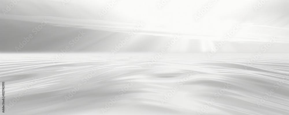 Fototapeta premium Abstract Serene White Landscape with Sunlight
