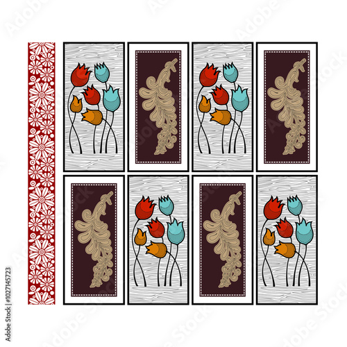bedsheet design digital art use hand work and digital printing