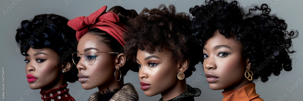 A collection of portraits showcasing the strength and beauty of women from various backgrounds. These images celebrate individuality and the power A collection of portraits showcasing the strength and beauty of women from various backgrounds. These images celebrate individuality and the power