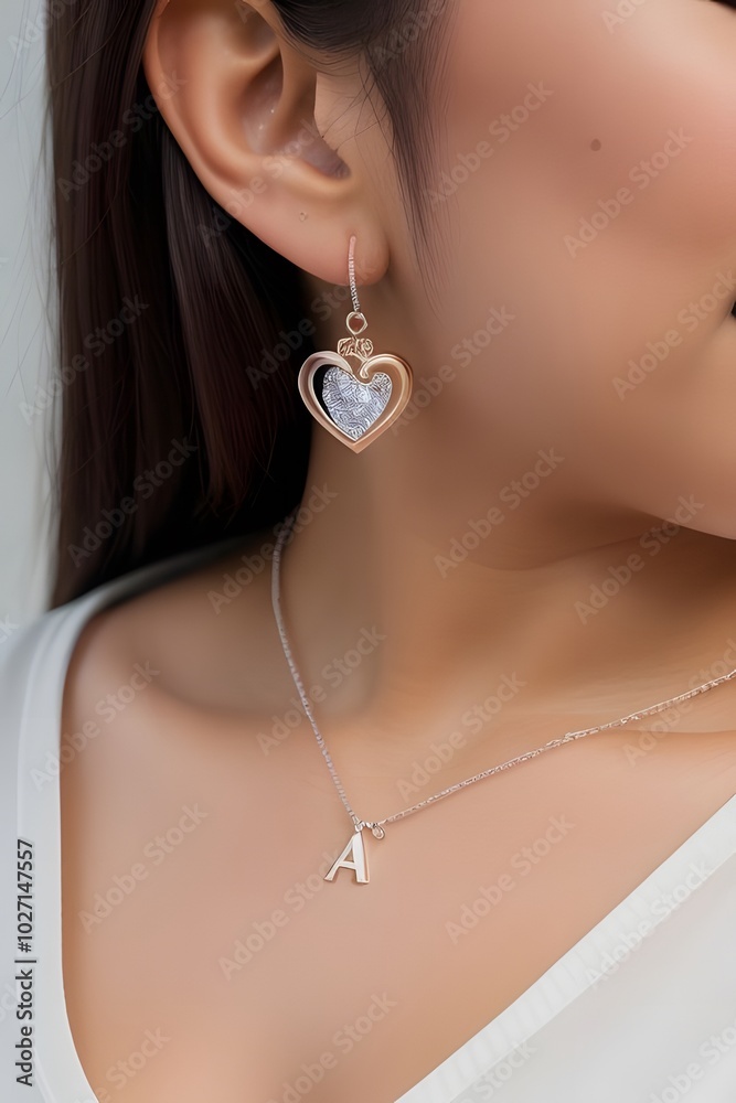 ia generated. heart shaped pendant ia generated. heart shaped pendant