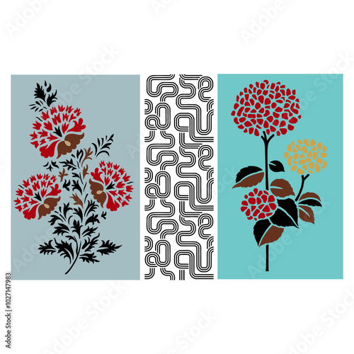 bedsheet design digital art use hand work and digital printing