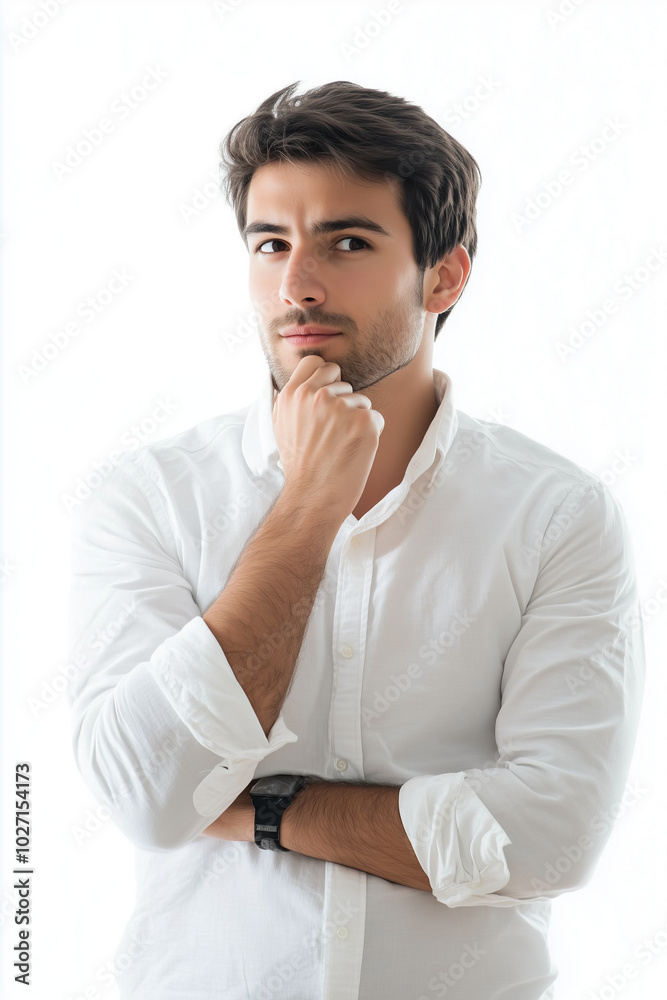 Smart man thinking something beauty art fashion Smart man thinking something beauty art fashion