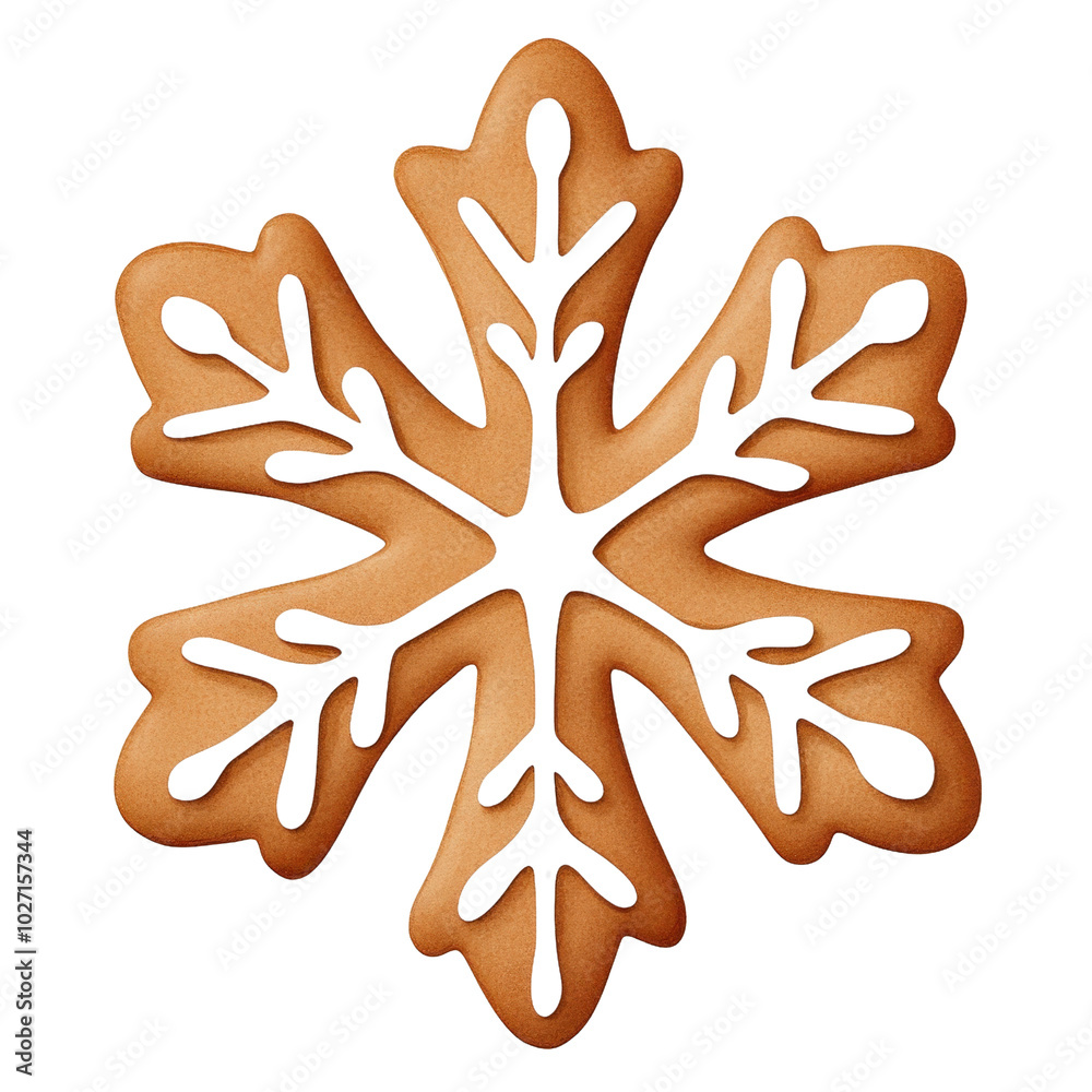 Obraz premium Snowflake cookie, winter decoration element