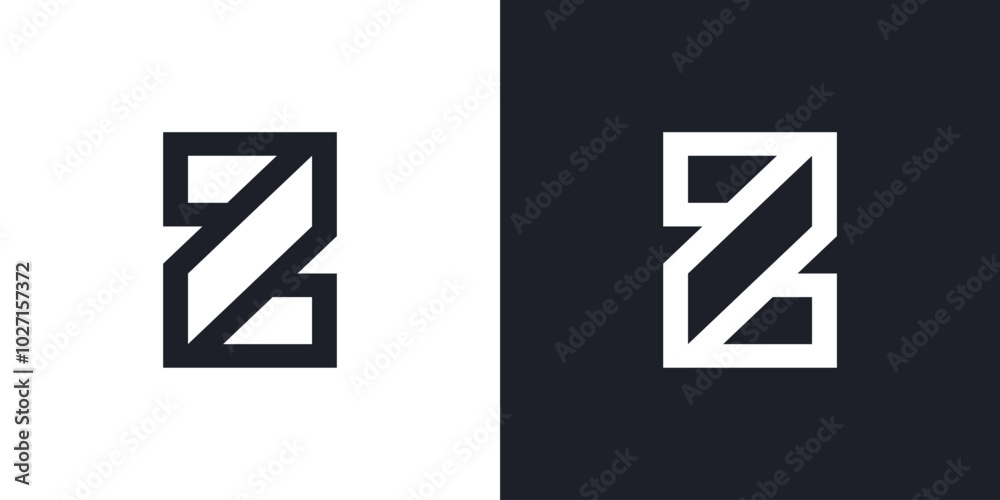Z geometric black and white Z geometric black and white