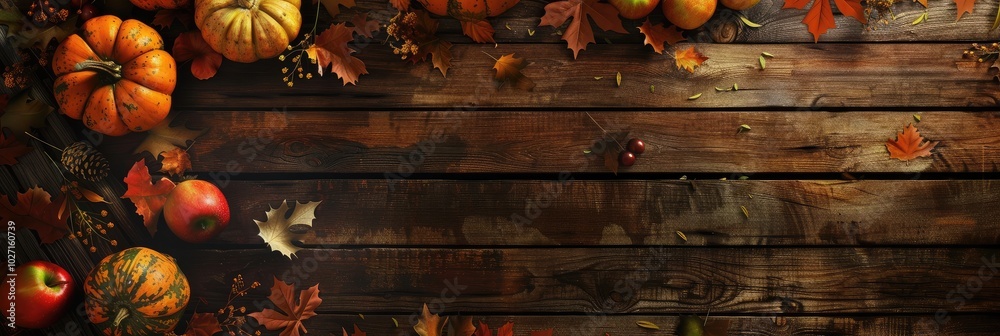 custom made wallpaper toronto digitalAutumn Harvest and Foliage on Wooden Table