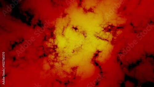 Fiery background. Birth of life. Red stylized clouds.