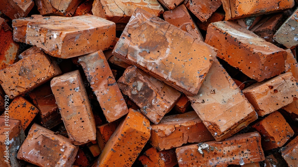 Pile of Red Clay Bricks Pile of Red Clay Bricks