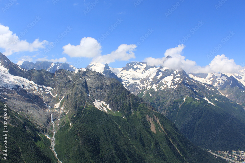 Mountains of the North Caucasus near the village of Dombay Mountains of the North Caucasus near the village of Dombay