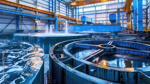 Modern Industrial Water Treatment Plant Interior