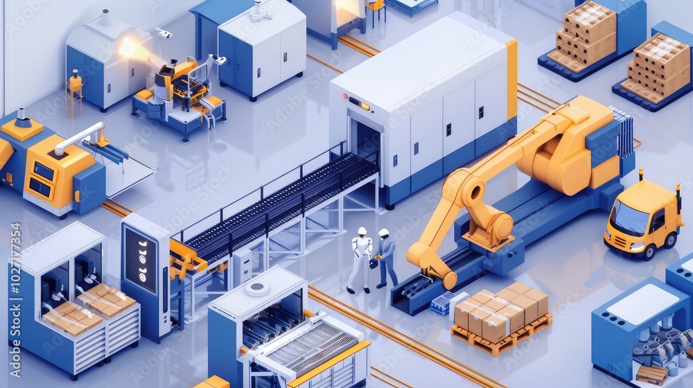 Modern Automated Factory Assembly Line Modern Automated Factory Assembly Line