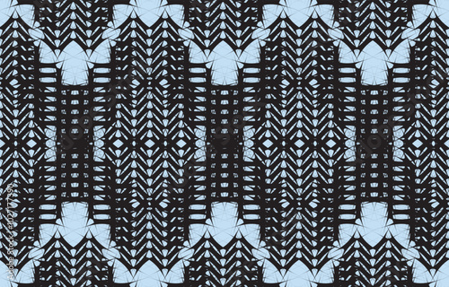 Ikat ethnic tribal ,handmade native pattern motif. Ethnic ikat abstract background art.Ikat geometric  ethnic oriental seamless pattern.Design for fabric pattern , textile ,printing and other project.