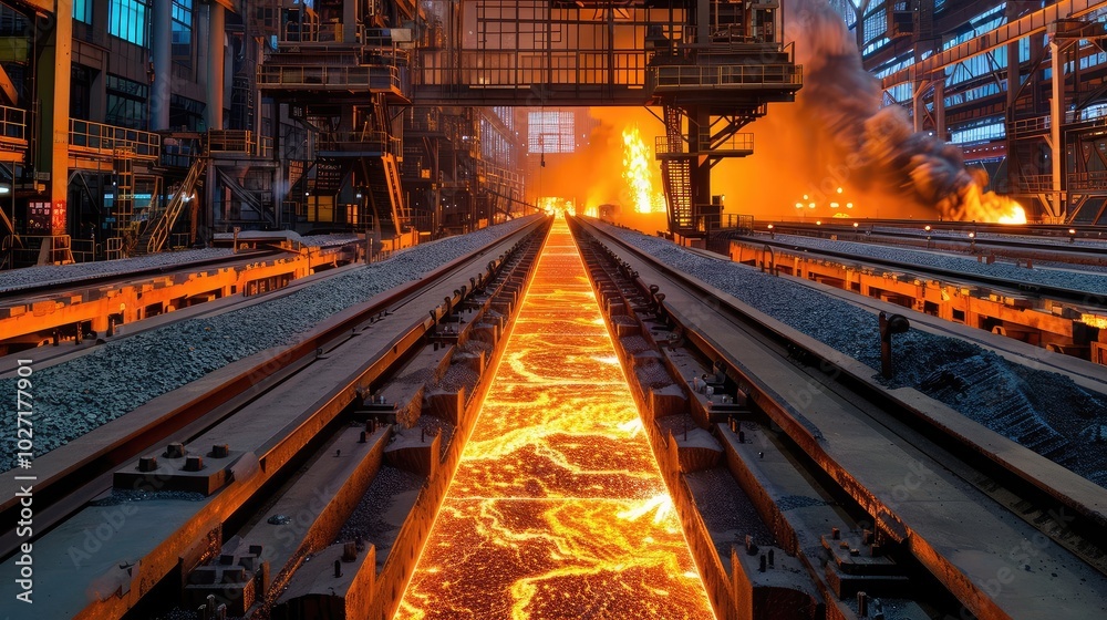 Intense Industrial Steel Foundry Intense Industrial Steel Foundry