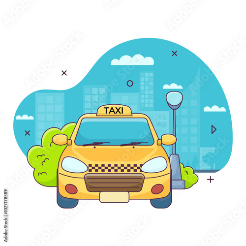 Yellow Taxis in the City to Drop Off Customers