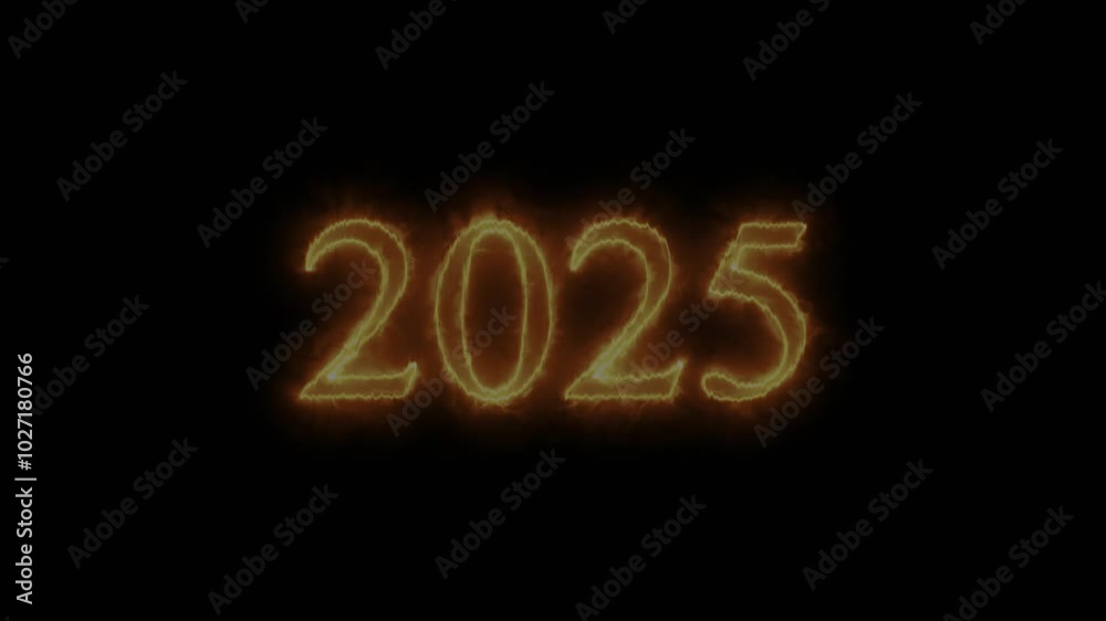 2025 happy new year animation text. Happy New Year 2025. Ideal for poster, banner and card design. 2025 happy new year animation text. Happy New Year 2025. Ideal for poster, banner and card design.