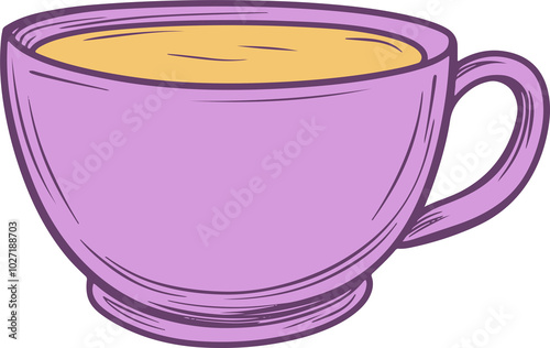 Tea cup clipart design illustration