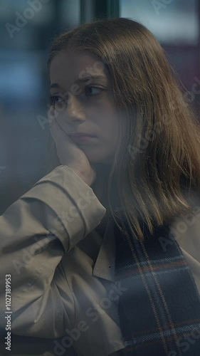 Wallpaper Mural A Contemplative Moment in an Urban Setting, capturing the essence of city life beautifully Torontodigital.ca