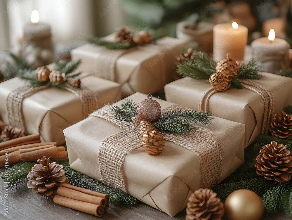 Handmade Christmas Gift Wrapping Station Decor Handmade Christmas Gift Wrapping Station Decor
