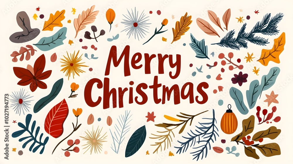 A vibrant, festive design featuring colorful foliage and a bold A vibrant, festive design featuring colorful foliage and a bold