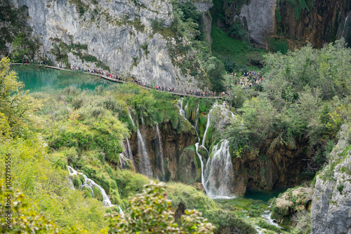 Fototapeta Naklejka Na Ścianę i Meble -  Plitvice Lakes, Croatia: UNESCO World Heritage site
