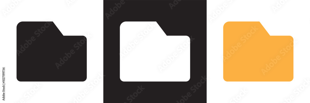 Folder vector icon . Folder logo design. Vector illustration isolated on white and black background. EPS 10 Folder vector icon . Folder logo design. Vector illustration isolated on white and black background. EPS 10