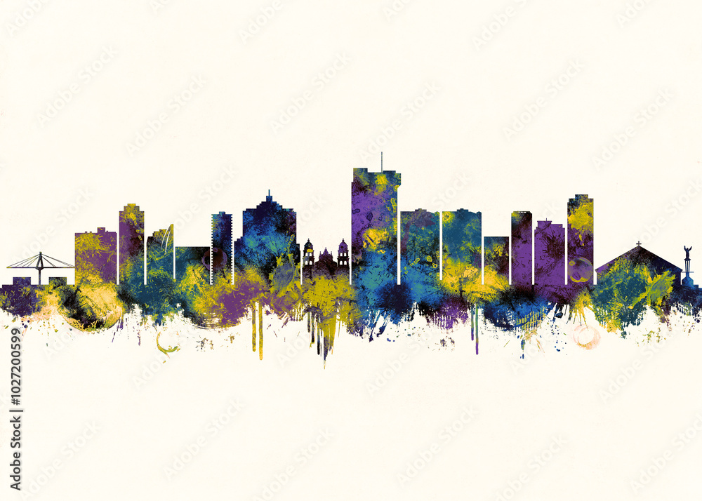 Fototapeta premium Santa Cruz de la Sierra City Skyline. Cityscape Skyscraper Buildings Landscape City Downtown Abstract Landmarks Travel Background Modern Art Architecture Business View Building Corporate