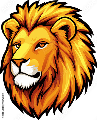 Majestic Lion Head Design Illustration - Detailed Wild Animal Design