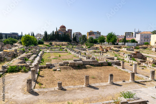 Obraz na płótnie The archaeological site of the Kerameikos, cemetery of ancient Athens w salonie