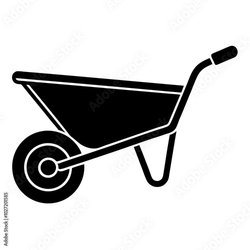 wheelbarrow isolated on white