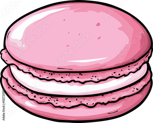 Colorful Macarons Design Illustration - Elegant French Dessert Design