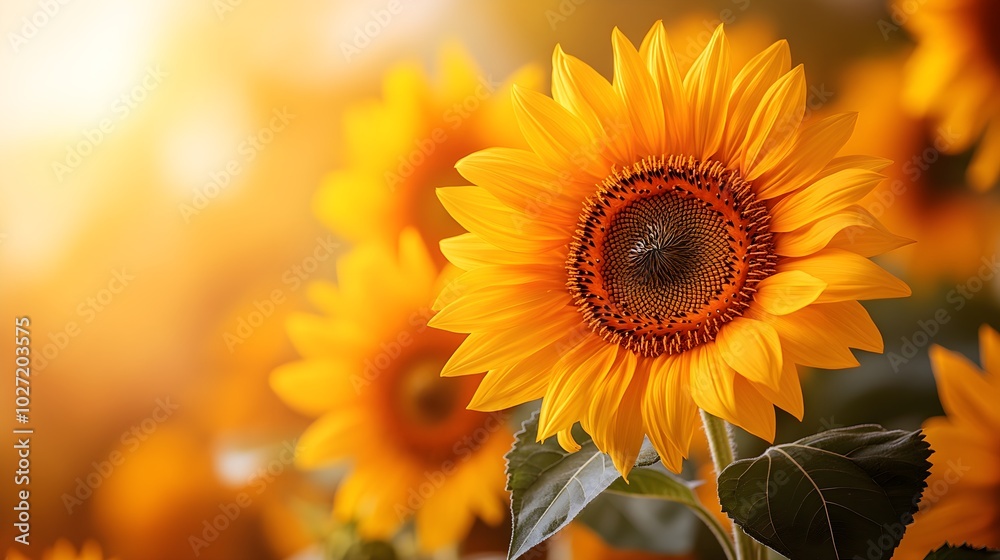 A close-up of vibrant sunflowers, petals slightly curling, contrasting beautifully with a cream-colored backdrop, warm tones, natural light, botanical illustration A close-up of vibrant sunflowers, petals slightly curling, contrasting beautifully with a cream-colored backdrop, warm tones, natural light, botanical illustration