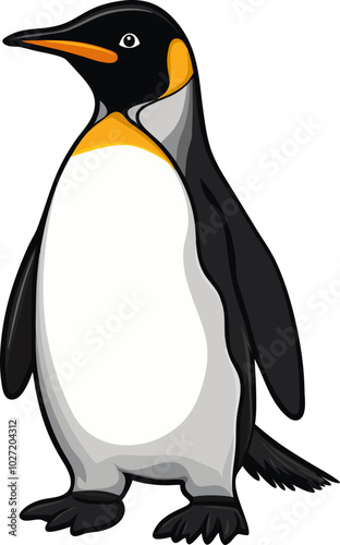 Adorable Penguin Design – Cute and Playful Animal Graphics for Illustrations & Merchandise