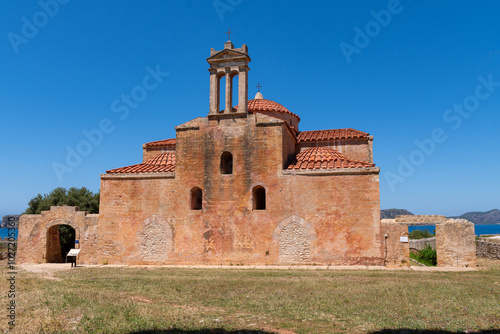 Obraz na płótnie Metamorphosis Sotiros church inside Castle of Pylos (Niokastron) w salonie