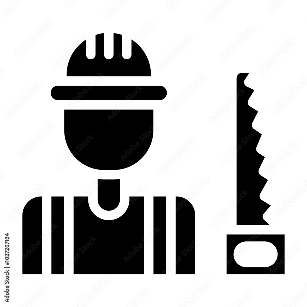 Carpenter Vector Design Icon Style Carpenter Vector Design Icon Style