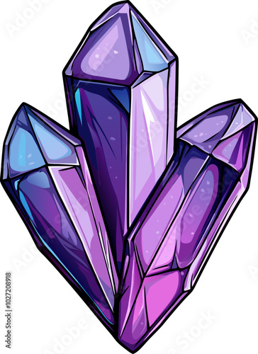 Sapphire Gemstone Design Illustration - Luxurious Jewel Design