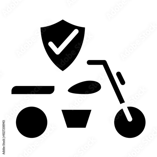 Motorcycle Insurance Vector Design Icon Style