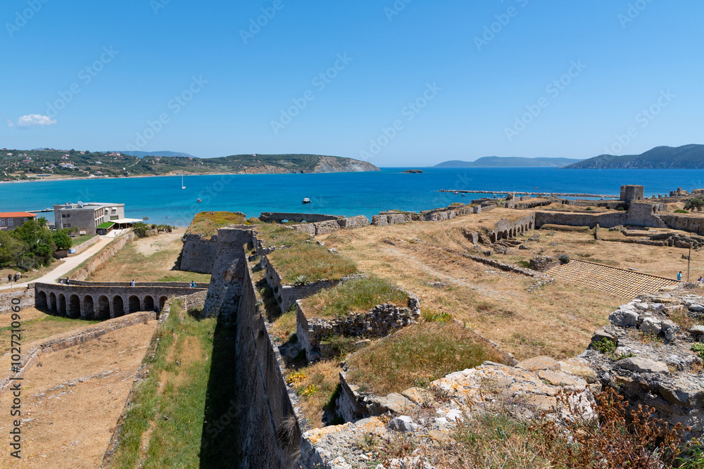 Castle of Methoni, medieval fortification in the port town of Methoni, Messenia Castle of Methoni, medieval fortification in the port town of Methoni, Messenia