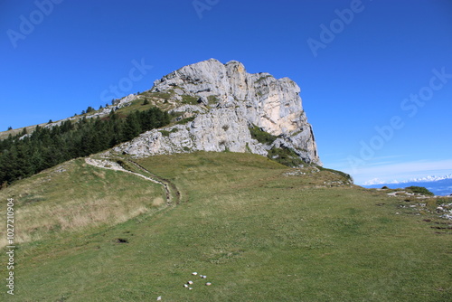 randonnée, marche, sentier, vertige, escalade, montagne, rocher, paysage, nature, pierre, ciel, falaise, pic, été, colline, voyage, rocailleuse, extérieur, pente, nuage, vue, tourisme