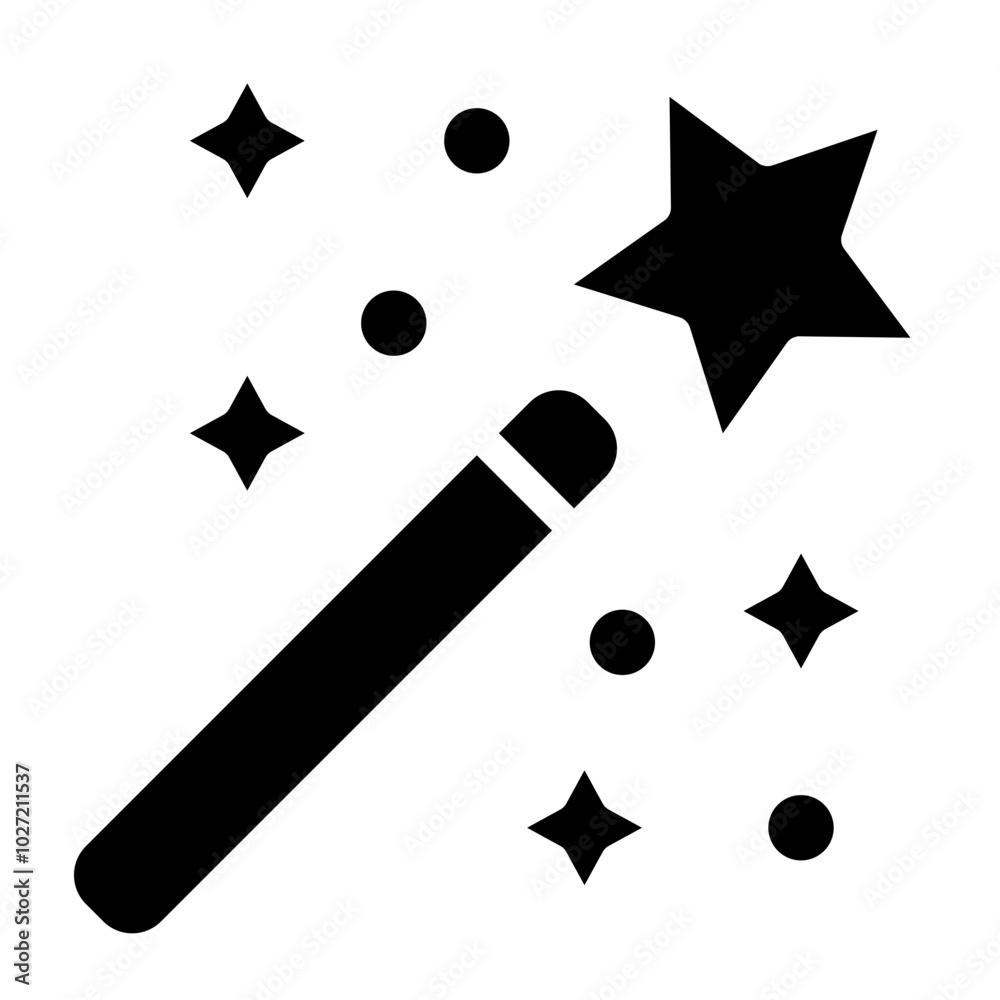 Magic Wand Vector Design Icon Style Magic Wand Vector Design Icon Style