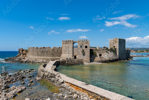 Obraz na płótnie Castle of Methoni, medieval fortification in the port town of Methoni, Messenia w salonie
