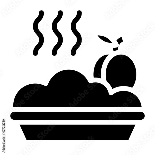 Peach Cobbler Vector Design Icon Style