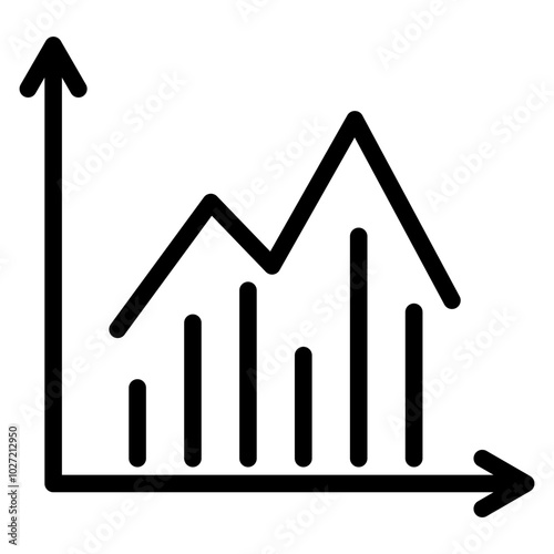 Stock Chart Vector Design Icon Style