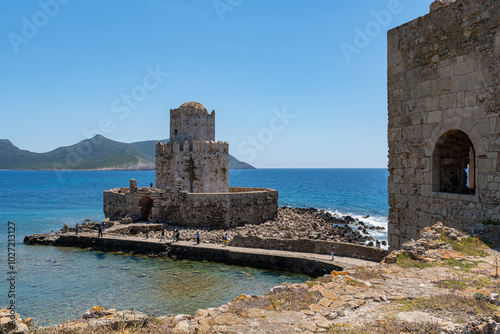 Obraz na płótnie Castle of Methoni, medieval fortification in the port town of Methoni, Messenia w salonie