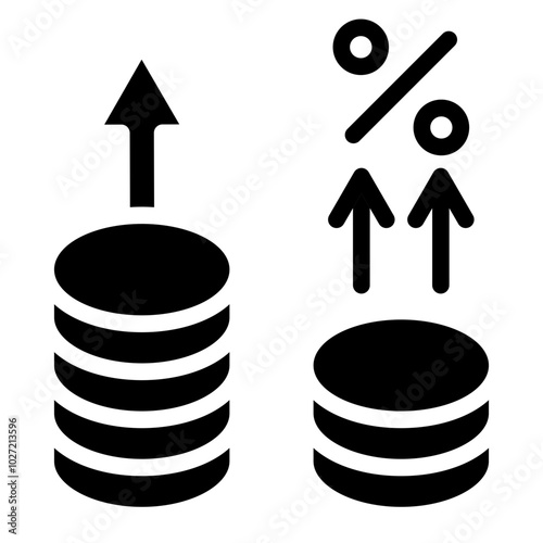 Inflation Rate Vector Design Icon Style